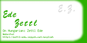 ede zettl business card